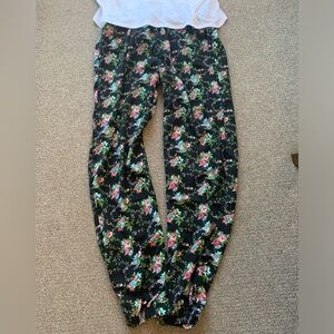 Floral print jogger pants